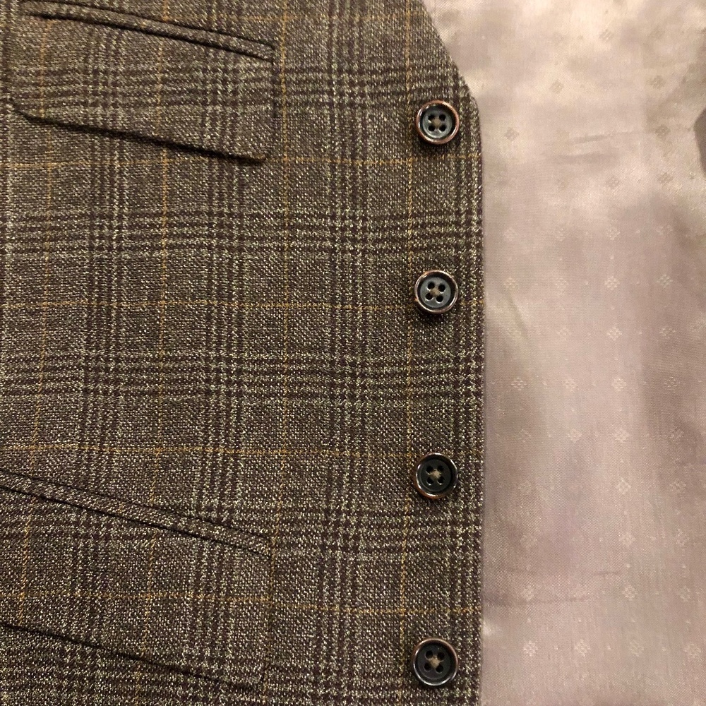 BANANA REPUBLIC Heritage Collection Wool Plaid Vest New No Tags 38R - Picture 3 of 15